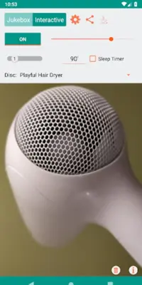 Hair Dryer Jukebox - White Noise & Nature Sounds android App screenshot 7